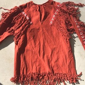 Vintage Style Aztec Fringe Shirt/Dress